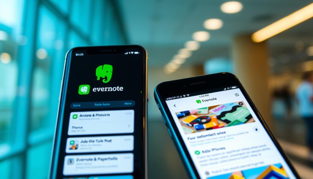 Evernote no celular Android e iPhone iOS