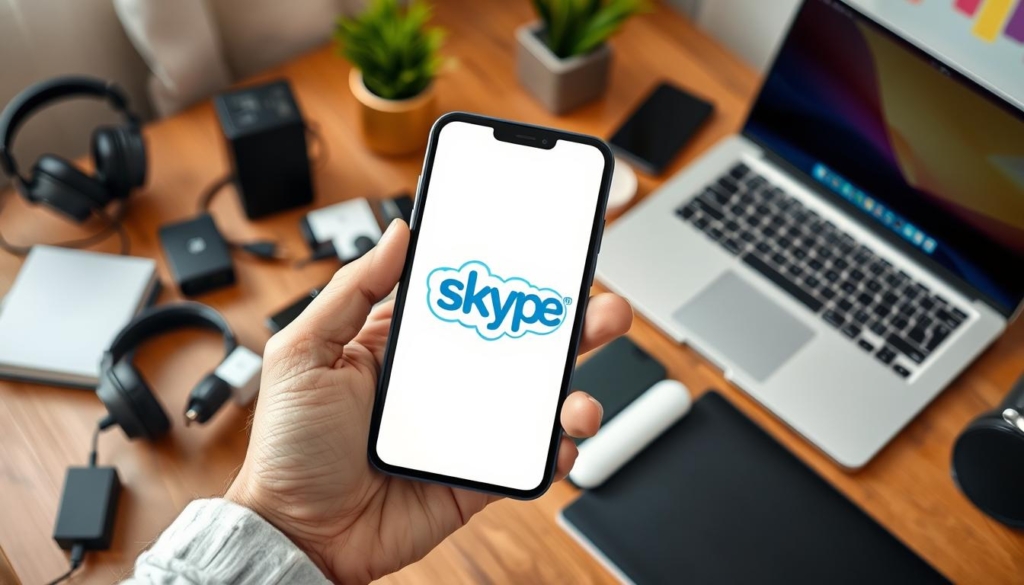 Preparando dispositivo móvel para Skype