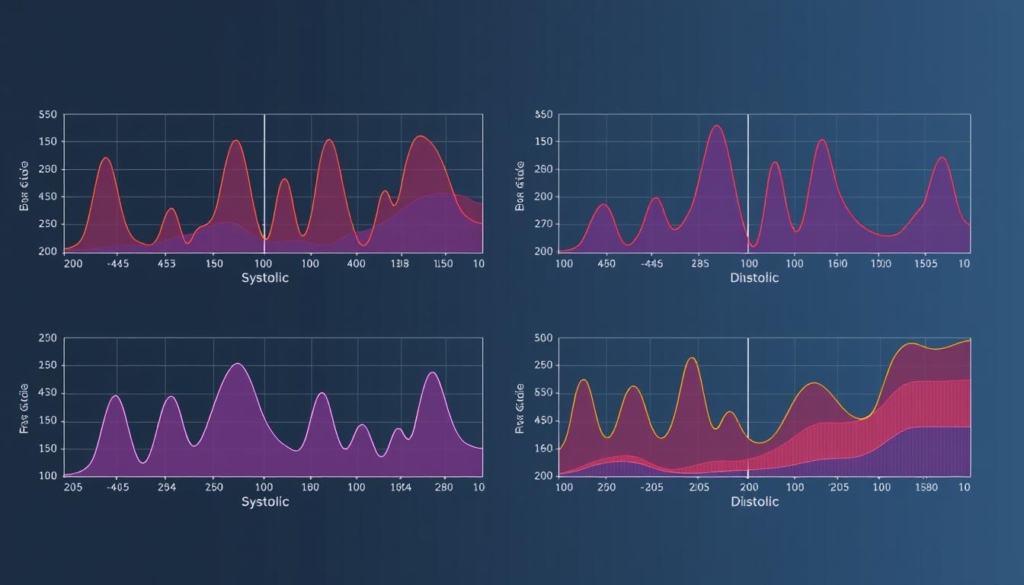 gráficos de pressão arterial